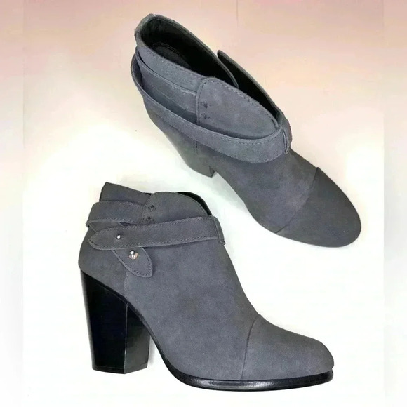 Rag & Bone Women’s Harrow Dark Grey Suede Booties Ankle Boots Size-37 - Picture 10 of 11